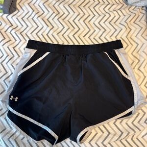 Under Armour Black and White Athletic Shorts